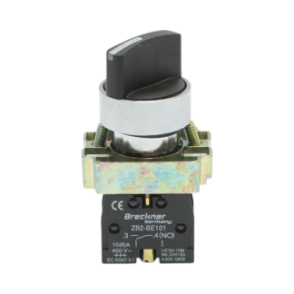 Selector 2 pozitii cu retinere negru 1NO, 400V/10A, LAY5-BD21C Breckner Germany