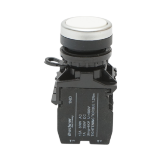 Buton comanda cu revenire alb 1NO+1NC, 10A/600V AC, 1A/250V DC LA42 Breckner Germany