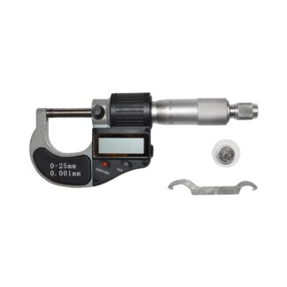 Micrometru de exterior cu afisaj digital si cadru emailat, metric 0-25mm