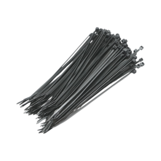 Faseta colier plastic negru 2.5x160mm 100 buc/set Longroad