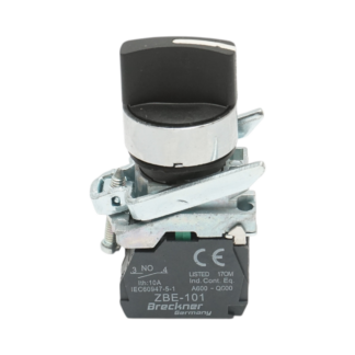 Selector 3 pozitii cu revenire negru 2NO, 24V/10A, TB4-BD53 Breckner Germany