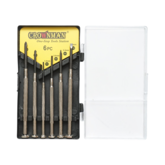Set 6 surubelnite de precizie drepte si in cruce cu varf magnetic profesionale Cr-V Crownman