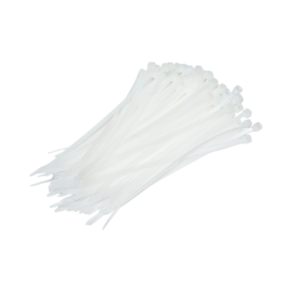 Faseta colier plastic alb 3.6x150mm 100 buc/set Longroad