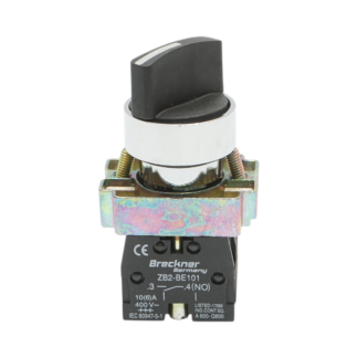 Selector 2 pozitii negru cu revenire 1NO+1NC, 400V/10A, LAY5 Breckner Germany