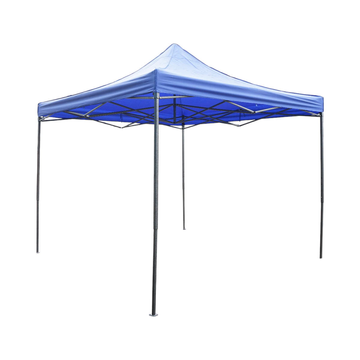 Cort pavilion pliabil 3x3m albastru impermeabil, inaltime reglabila, cadru metalic Breckner Germany