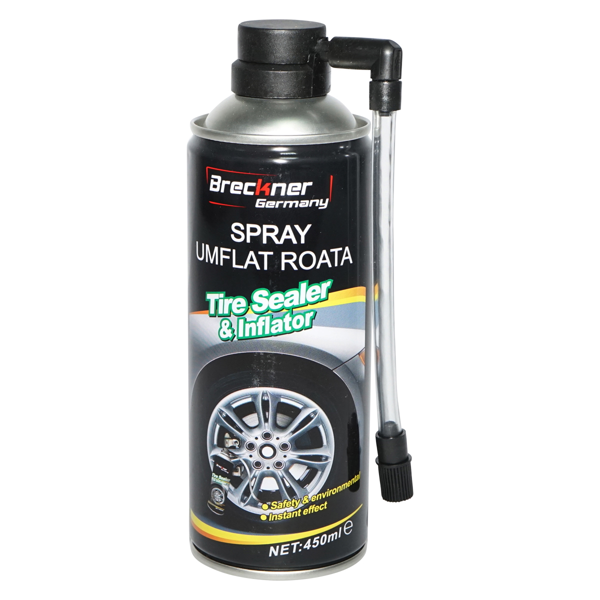 Spray umflat roti cu silicon reparat fisuri anvelopa Breckner Germany