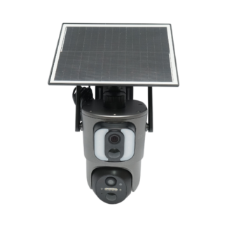 Camera supraveghere cu lentila duala 6MP, 4G, WIFI 2.4 GHz cu panou solar, baterie 13500 mAh, PTZ control, senzor miscare, detectie umana PIR, smart IR night vision si aplicatie Ubox