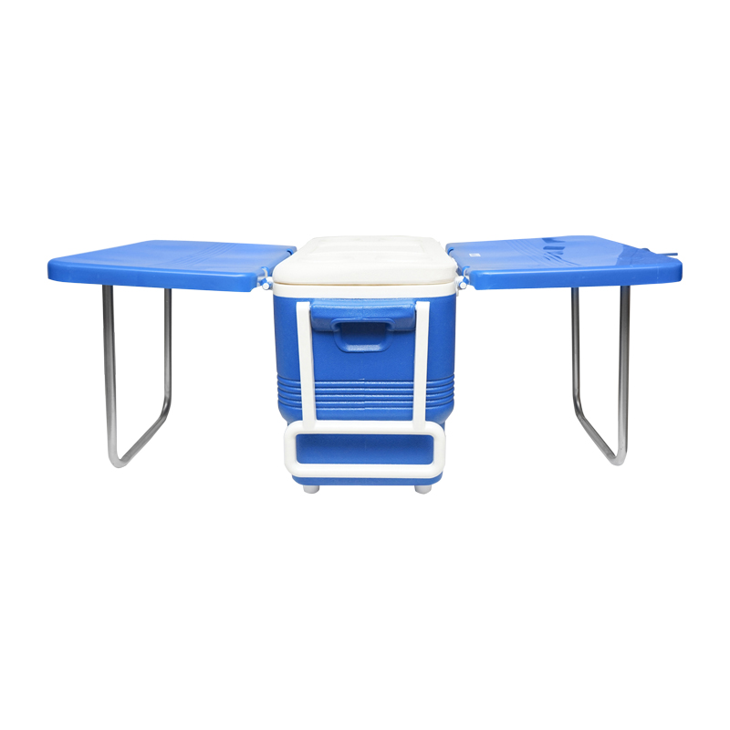 Lada frigorifica pentru picnic 45L albastra cu masa 610x405x445mm Breckner Germany