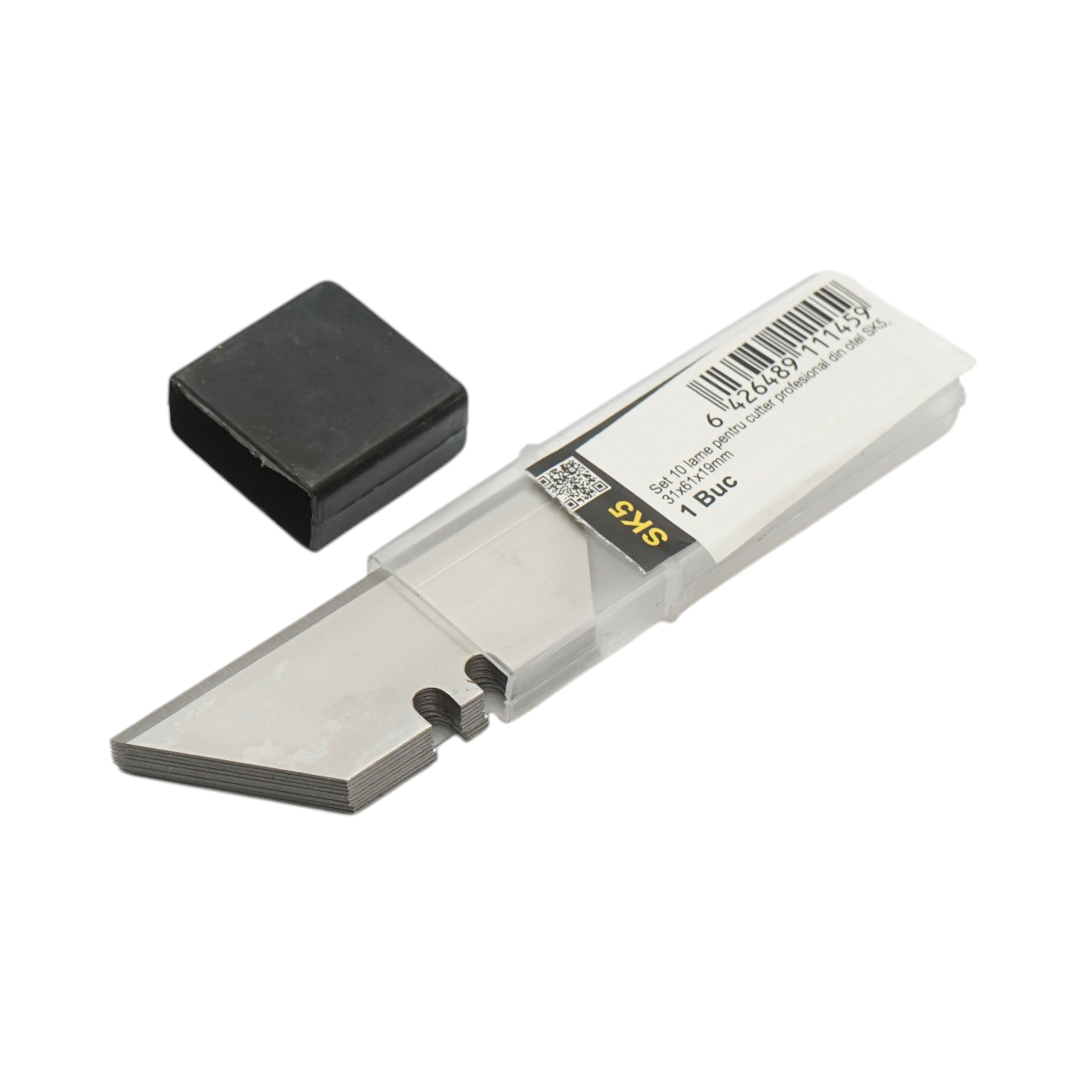 Set 10 lame cutter trapezoidale profesionale 19x61mm din otel SK5 Crownman