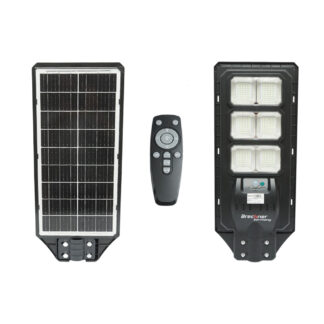Lampa solara LED iluminat stradal 70W, 6500K cu panou solar, senzor miscare si telecomanda IP65 Breckner Germany