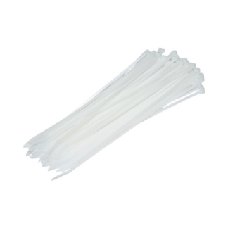 Faseta colier plastic alb 3.6x250mm 100 buc/set Longroad