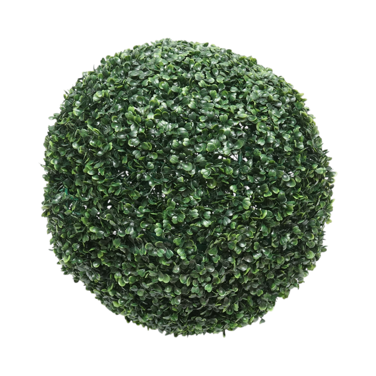 Minge decorativa artificiala verde cu frunze tip buxus 40cm