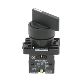 Selector 2 pozitii negru cu retinere 1NO, 400V/10A, LAY5-EJ21 Breckner Germany