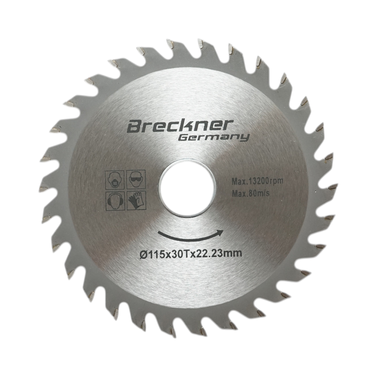 Disc circular vidia pentru lemn 115x1.2x22.23mm, 30 dinti, turatie maxima 13200rpm Breckner Germany