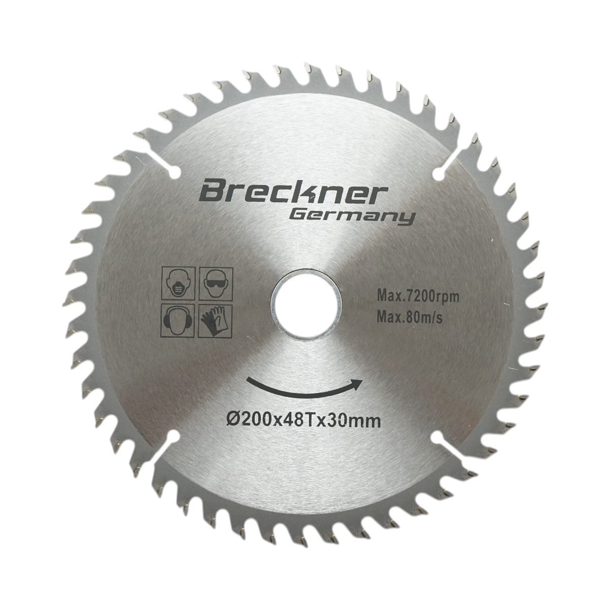 Disc circular vidia pentru lemn 200x30mm, 48 dinti, turatie maxima 7200rpm Breckner Germany