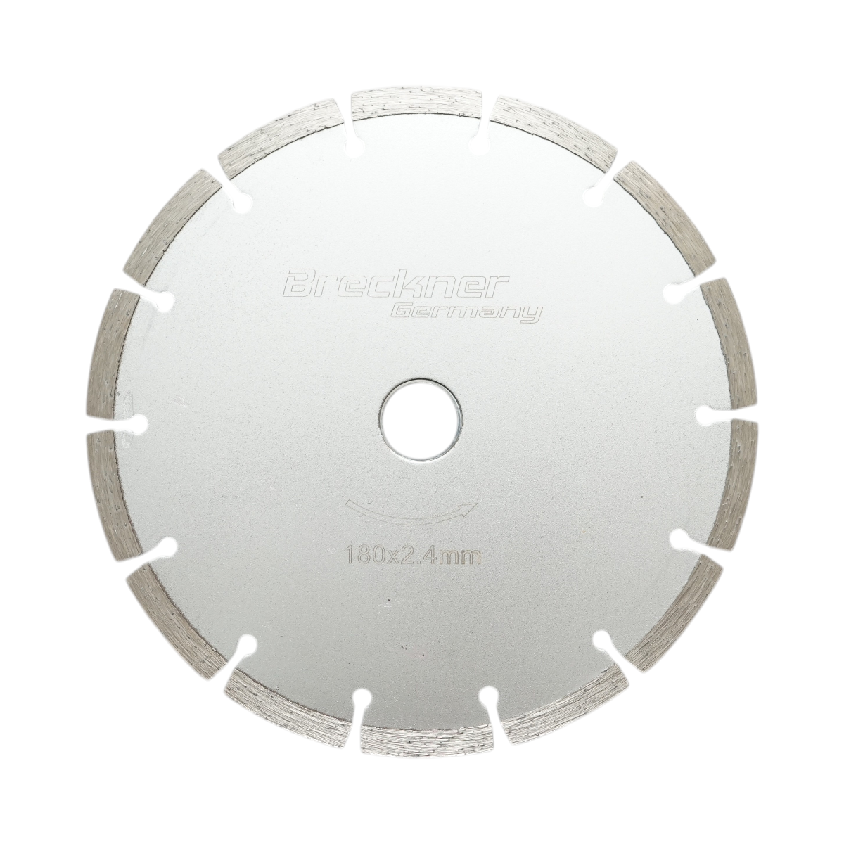 Disc diamantat segmentat 180x2.4x22.23mm, taiere uscata pentru beton, piatra, caramida Breckner Germany