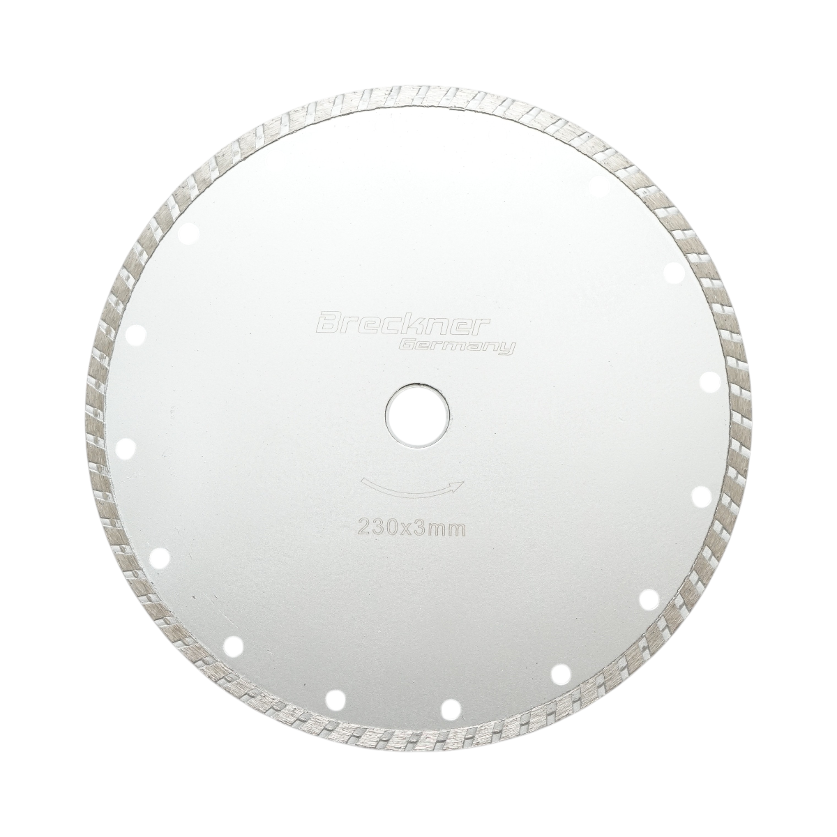 Disc diamantat turbo sinterizat 230x3x22.23, taiere umeda/uscata pentru piatra, gresie, ceramica, marmura Breckner Germany