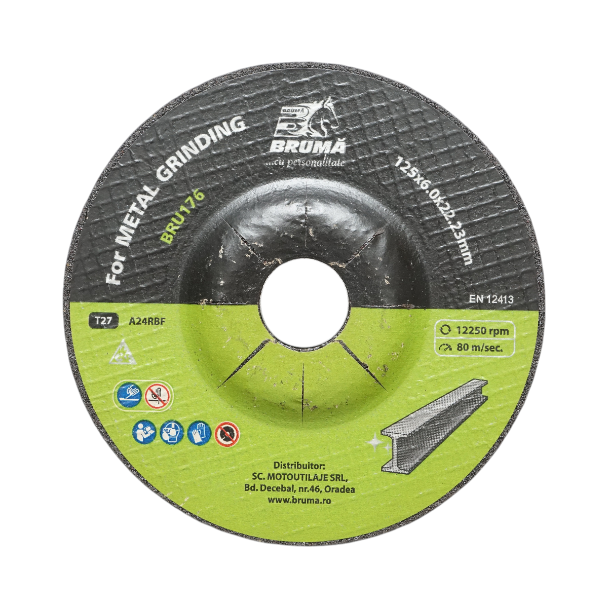 Panza disc flex T27 125x22.23x6mm pentru taiat si polizat metal