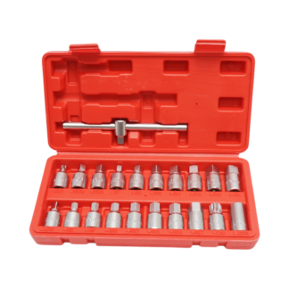 Trusa chei busoane baie ulei cu profil patrat, hex, torx 21 piese Breckner Germany