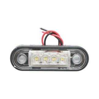 Lampa gabarit laterala ovala LED 12-24V alba 4 LED-uri 85x28x11mm Breckner Germany