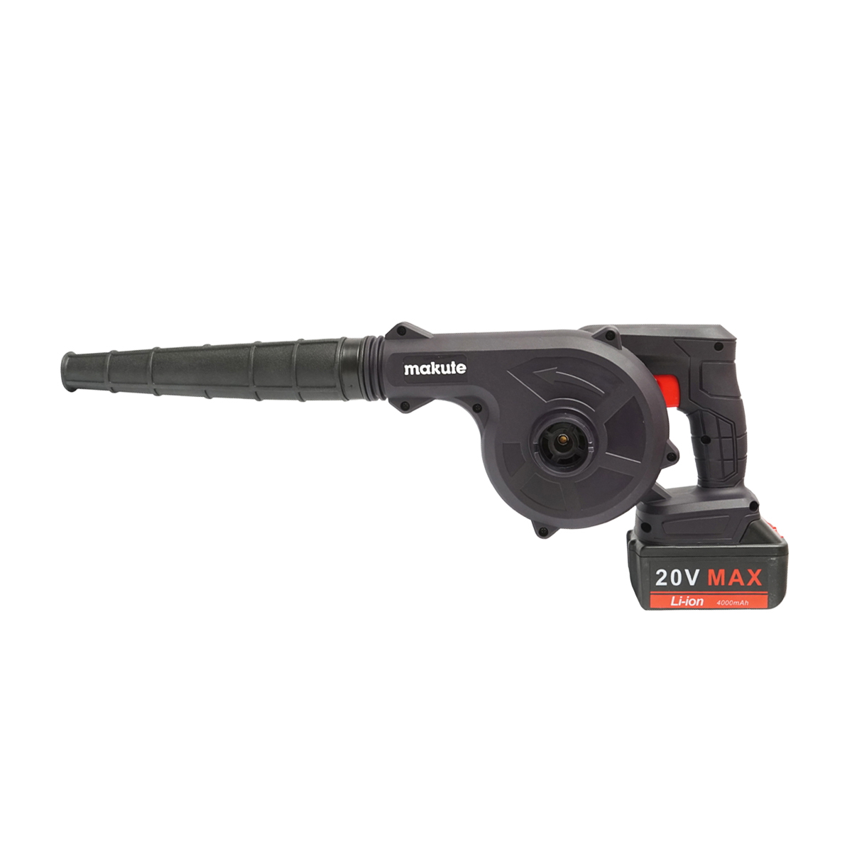 Suflanta aer si aspirator cu acumulator 20V/4000mAh si incarcator 220V/50-60Hz, debit aer 2.3m3/min, 20000rot/min Makute