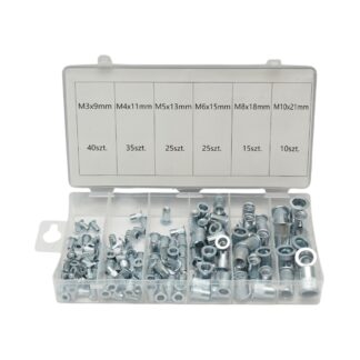 Trusa piulite nituibile cu guler din aluminiu 150 piese