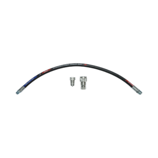 Furtun presiune sertizat pentru tiranti hidraulici 70cm cu armaturi  1/2 + 3/8 si supapa mos