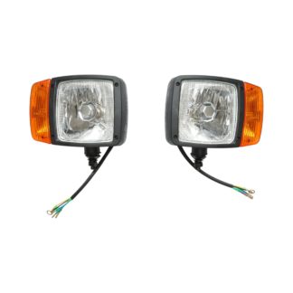 Set lampi fata cu semnalizare stanga/dreapta 12/24V pentru JCB 3CX, 3DX cod OEM 700/50055, 700/50056, 700/50119, 700/38400