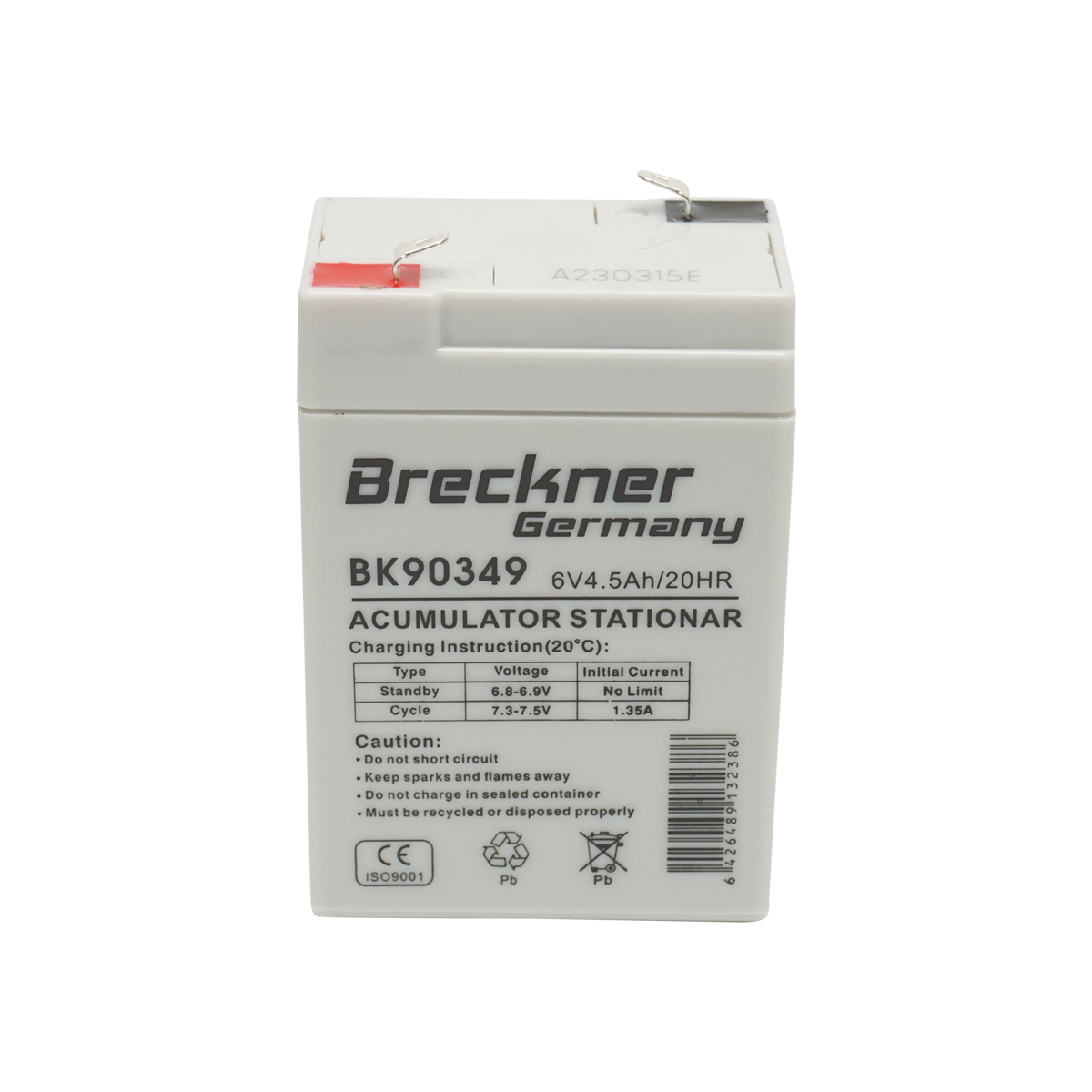 Baterie sistem solar cu gel 6V 4.5Ah 70x47x101x107 mm FC6-4.5 Breckner Germany