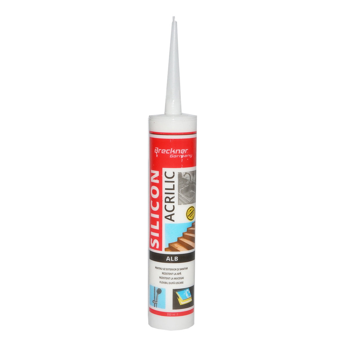 Silcon acrilic alb interior/exterior 300ml Breckner Germany