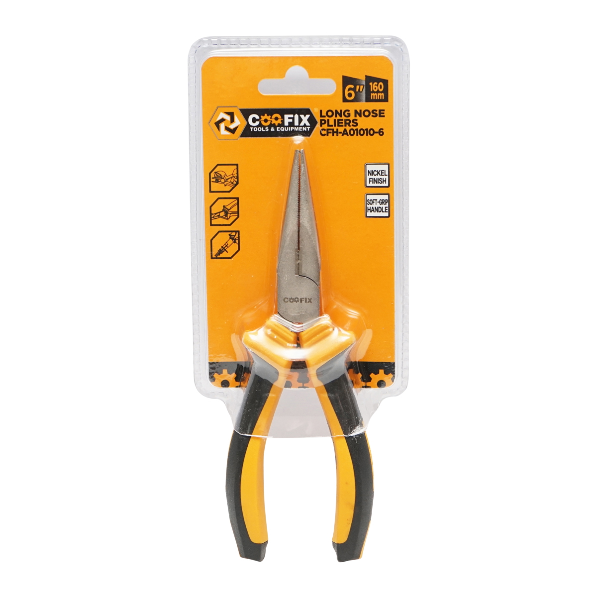 Cleste patent combinat cu varf ascutit 160mm profesional cu finisaj nichelat Coofix