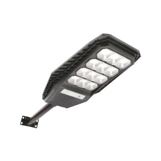 Lampa solara LED iluminat stradal 200W, 6500K, IP65 cu panou solar, senzor de miscare si prindere pe stalp Breckner Germany