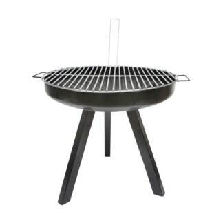 Gratar rotund cu grilaj si manere cu 3 picioare