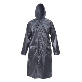 Pelerina cu gluga impermeabila XL din poliester cu membrana PVC fante de aerisire, 2 buzunare si fermoar navy blue Breckner Germany