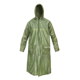Pelerina cu gluga impermeabila XL din PVC, 2 buzunare, inchidere cu capse, verde inchis Breckner Germany