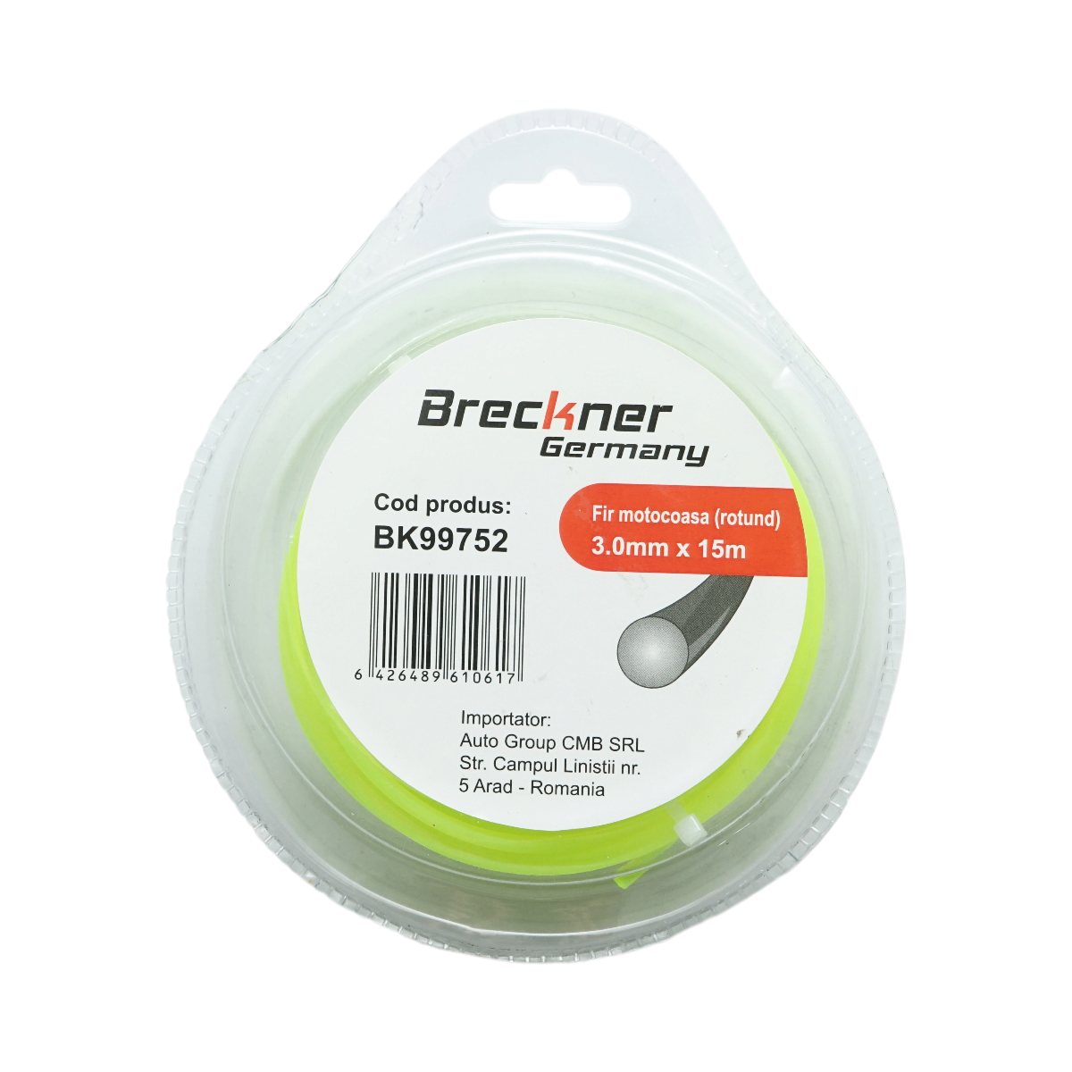 Fir rotund motocoasa 3mm x 15m Breckner Germany - imagine 2