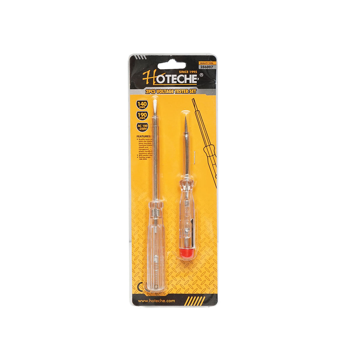 Set 2 surubelnite tester tensiune 100-250V Hoteche - imagine 2