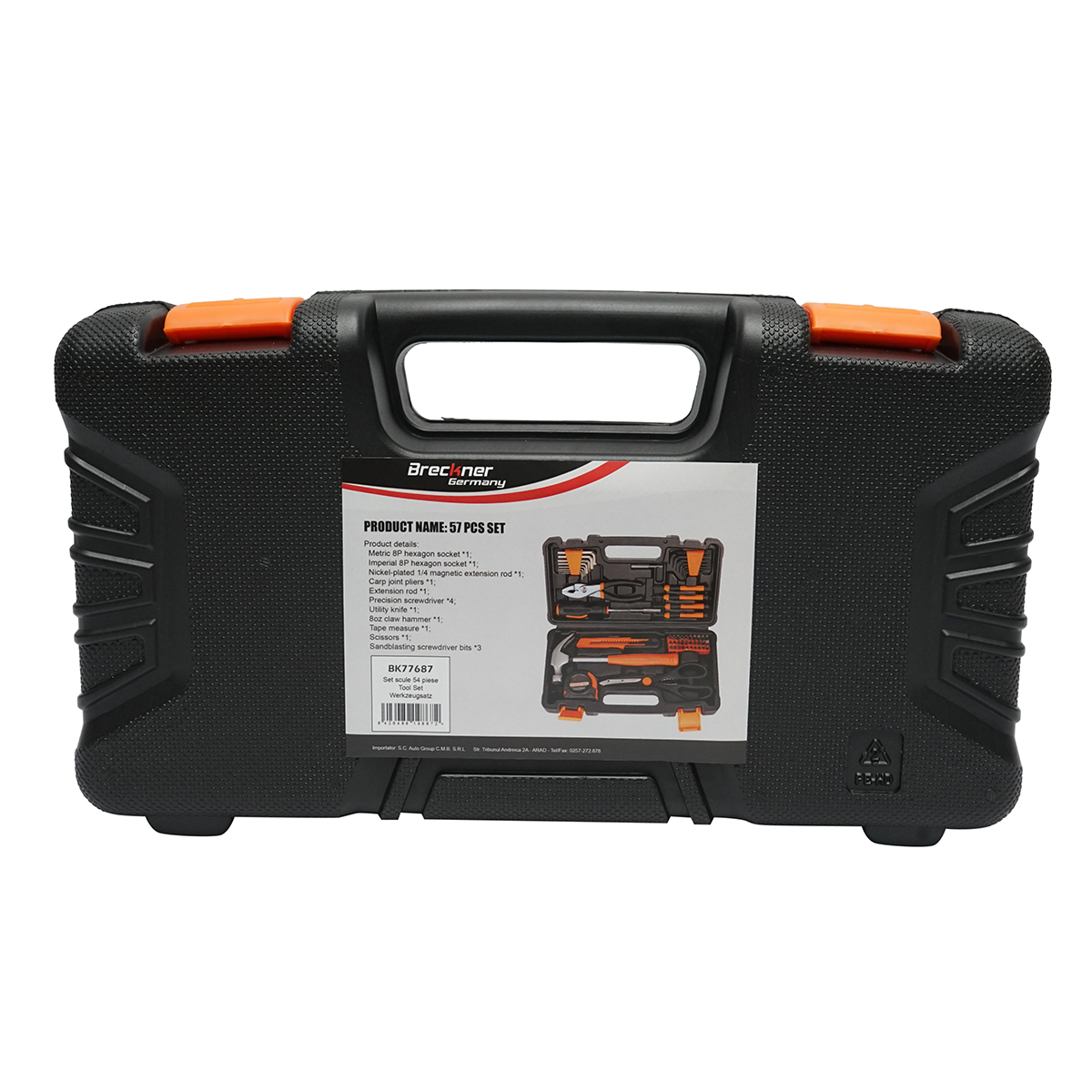 Trusa scule si unelte combinate 57 piese Breckner Germany - imagine 2