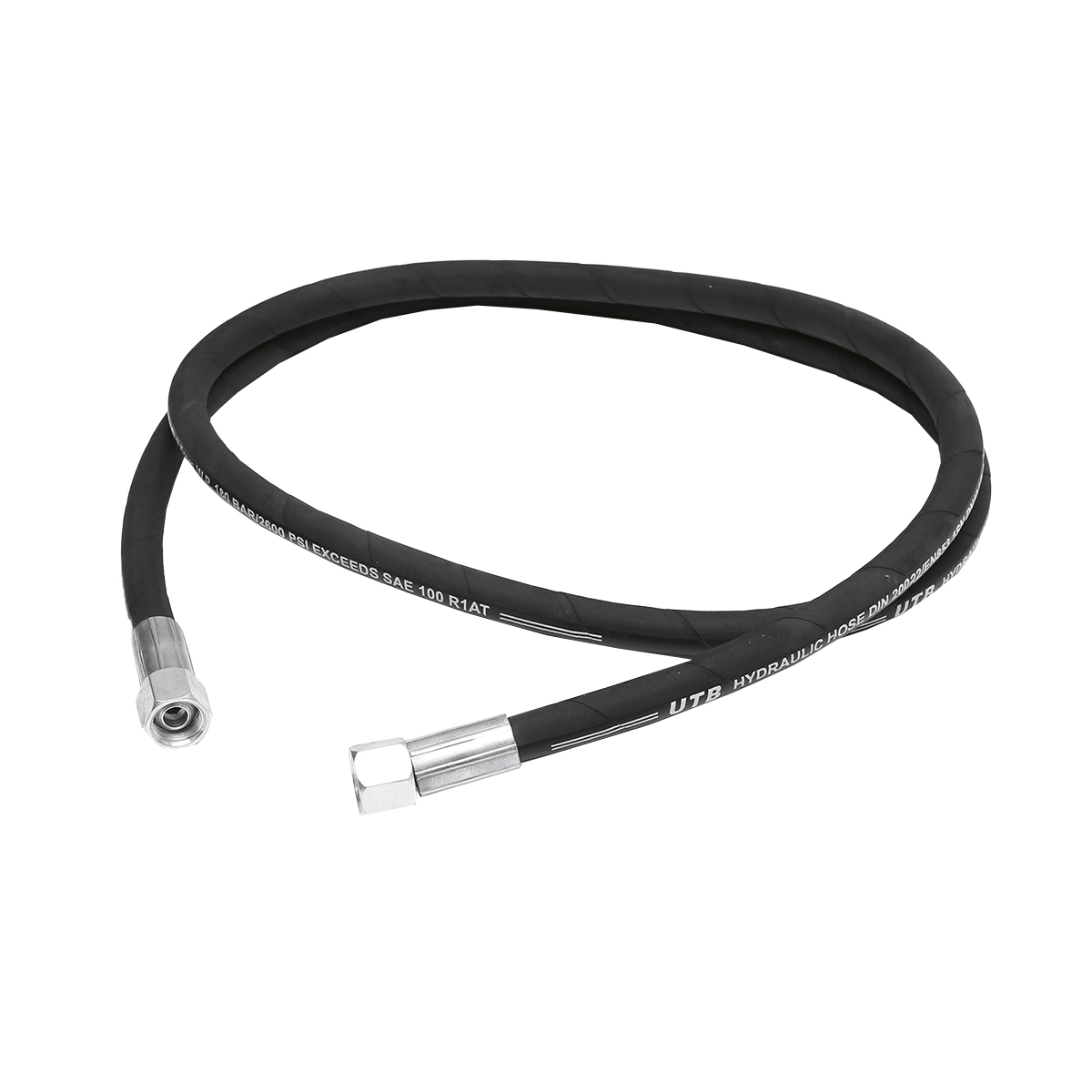 Furtun presiune 2SN DN10 sertizat cu capete fixate hidraulic L=2000mm M20 - imagine 2