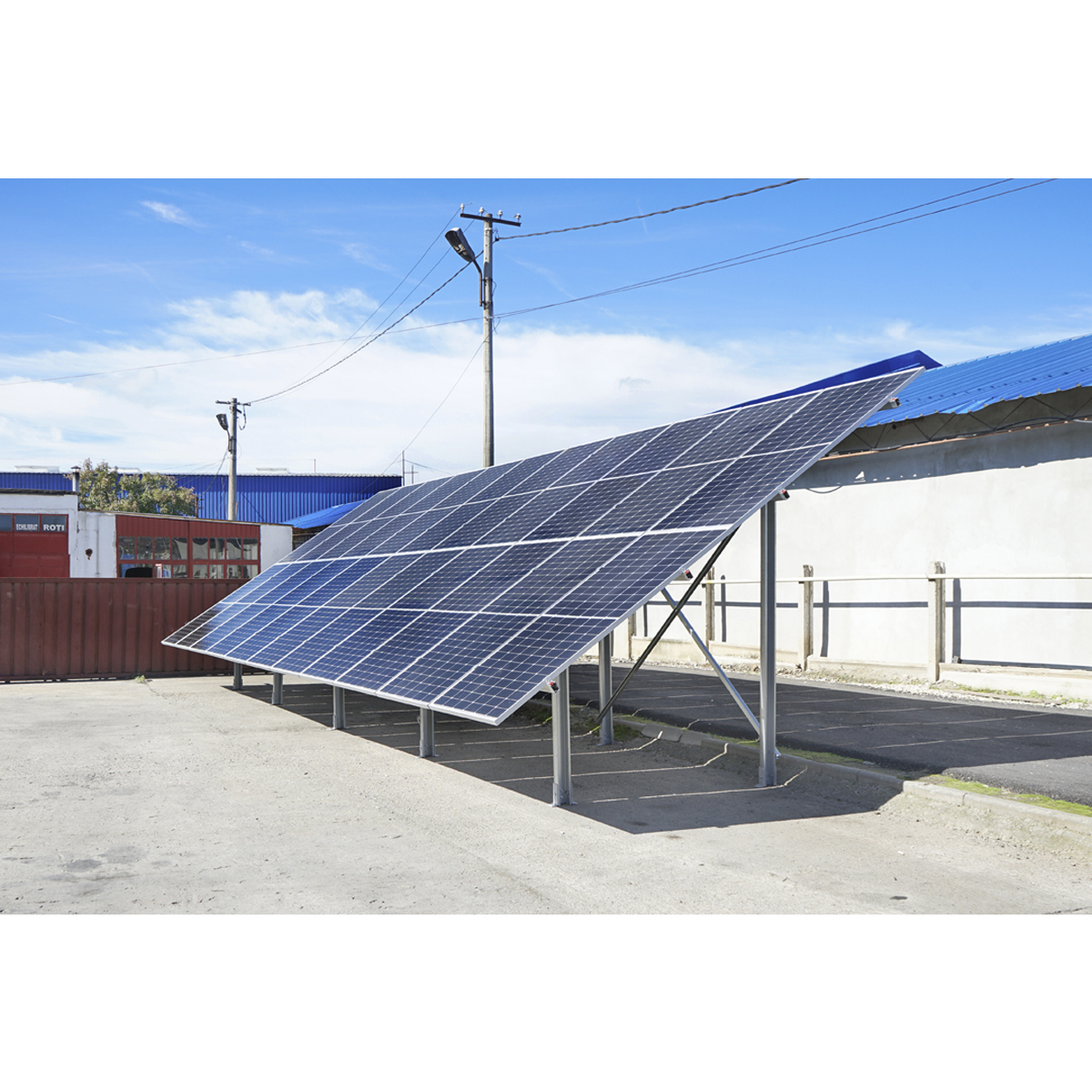 Sistem complet montare, structura panouri solare fotovoltaice la sol-ciment 10KW Breckner Germany - imagine 2