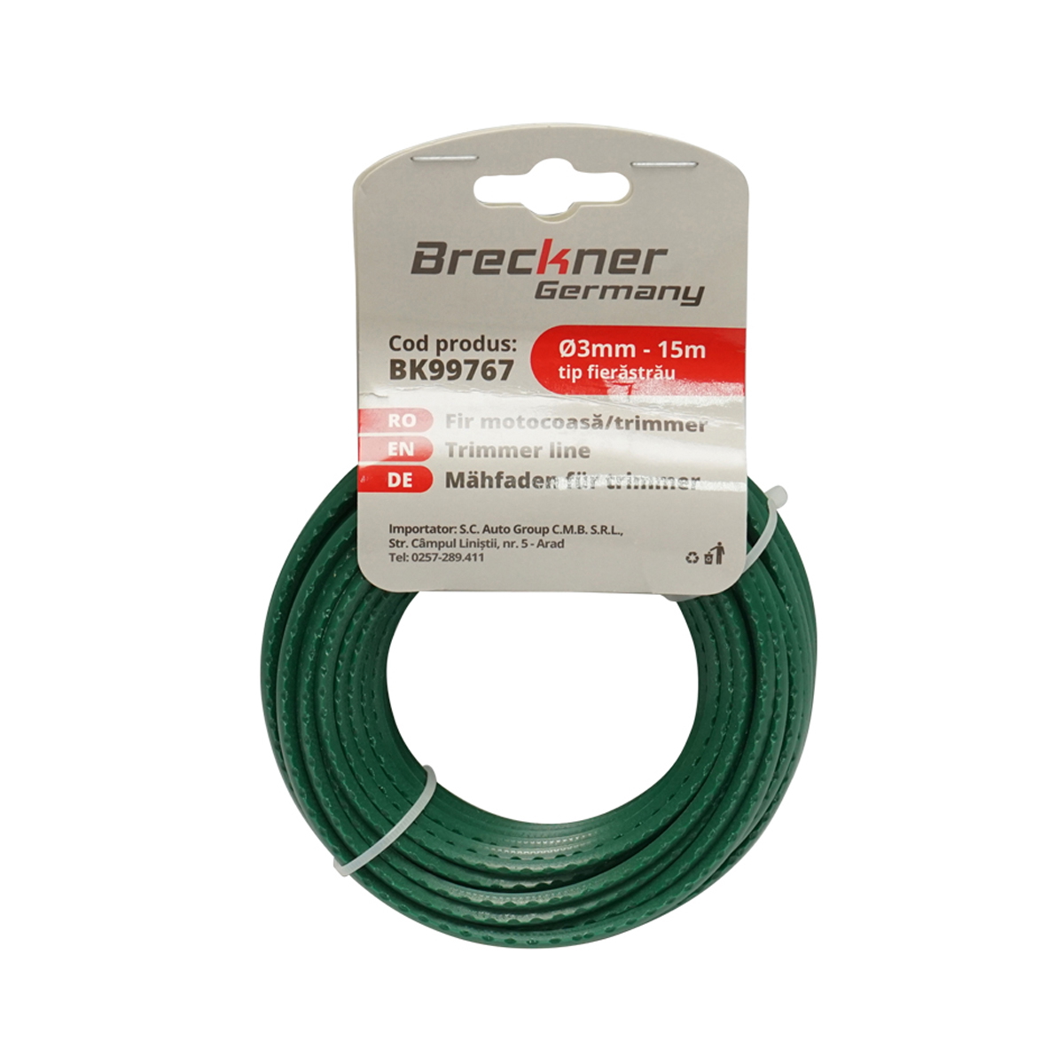 Fir zimtat verde pentru motocoasa 3mmx15m Breckner Germany - imagine 2