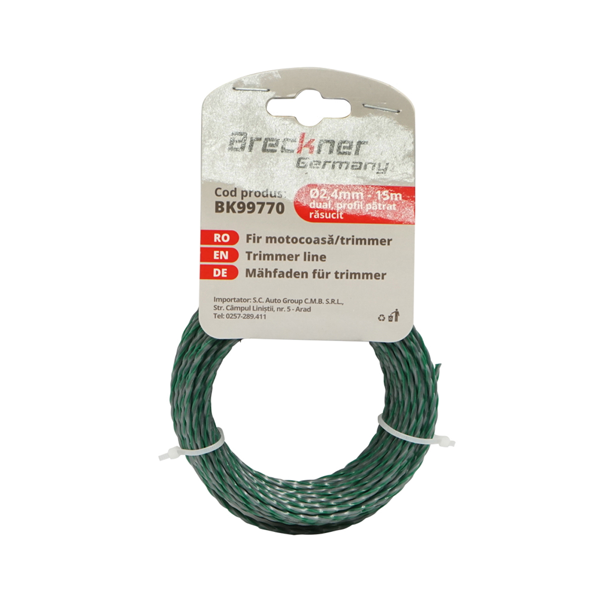 Fir patrat rasucit pentru motocoasa 2.4mmx15m Breckner Germany - imagine 2