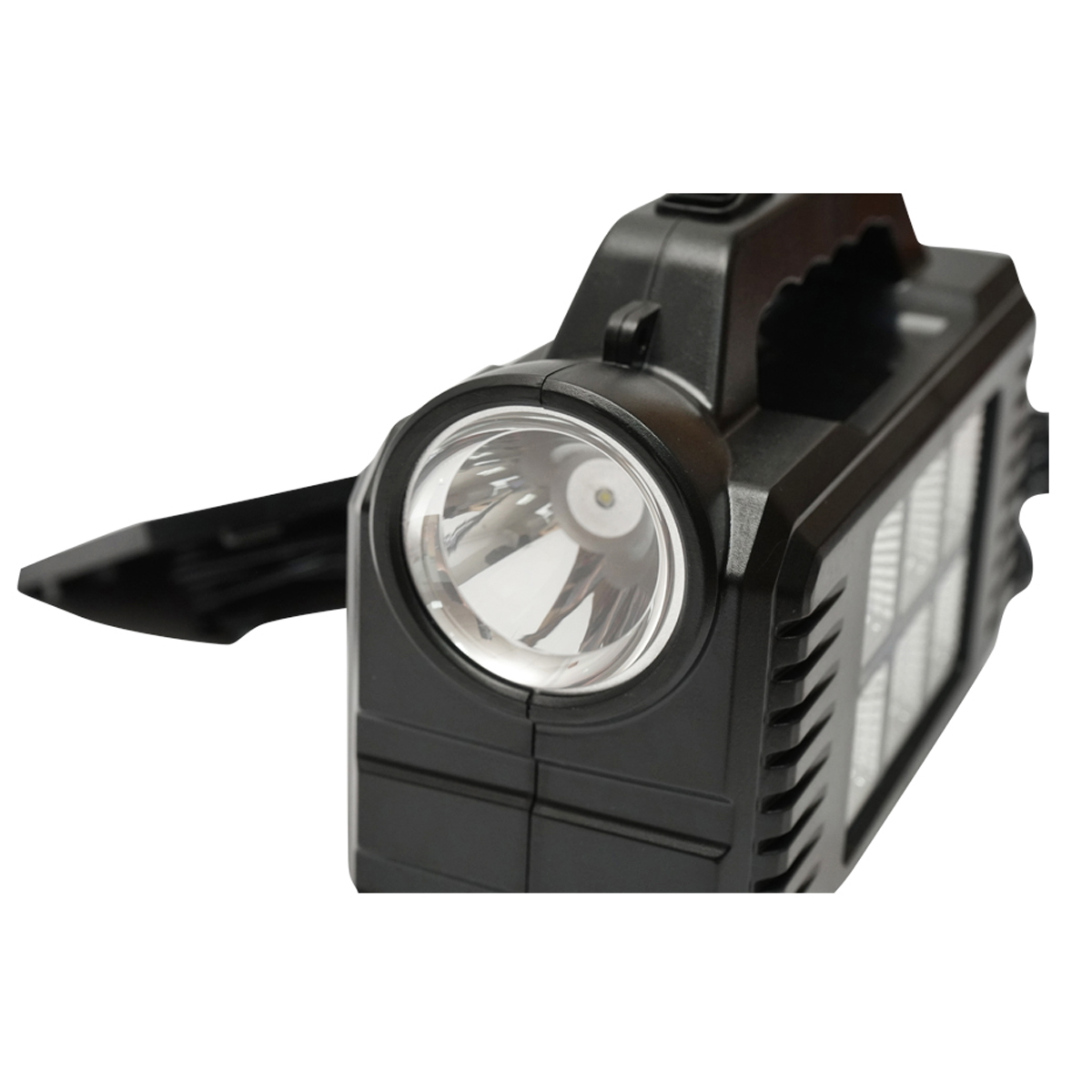 Kit iluminat portabil LED cu 2 becuri/proiector, panou solar si baterie 4000 mAhH pentru pescuit camping GD-8077 - imagine 2