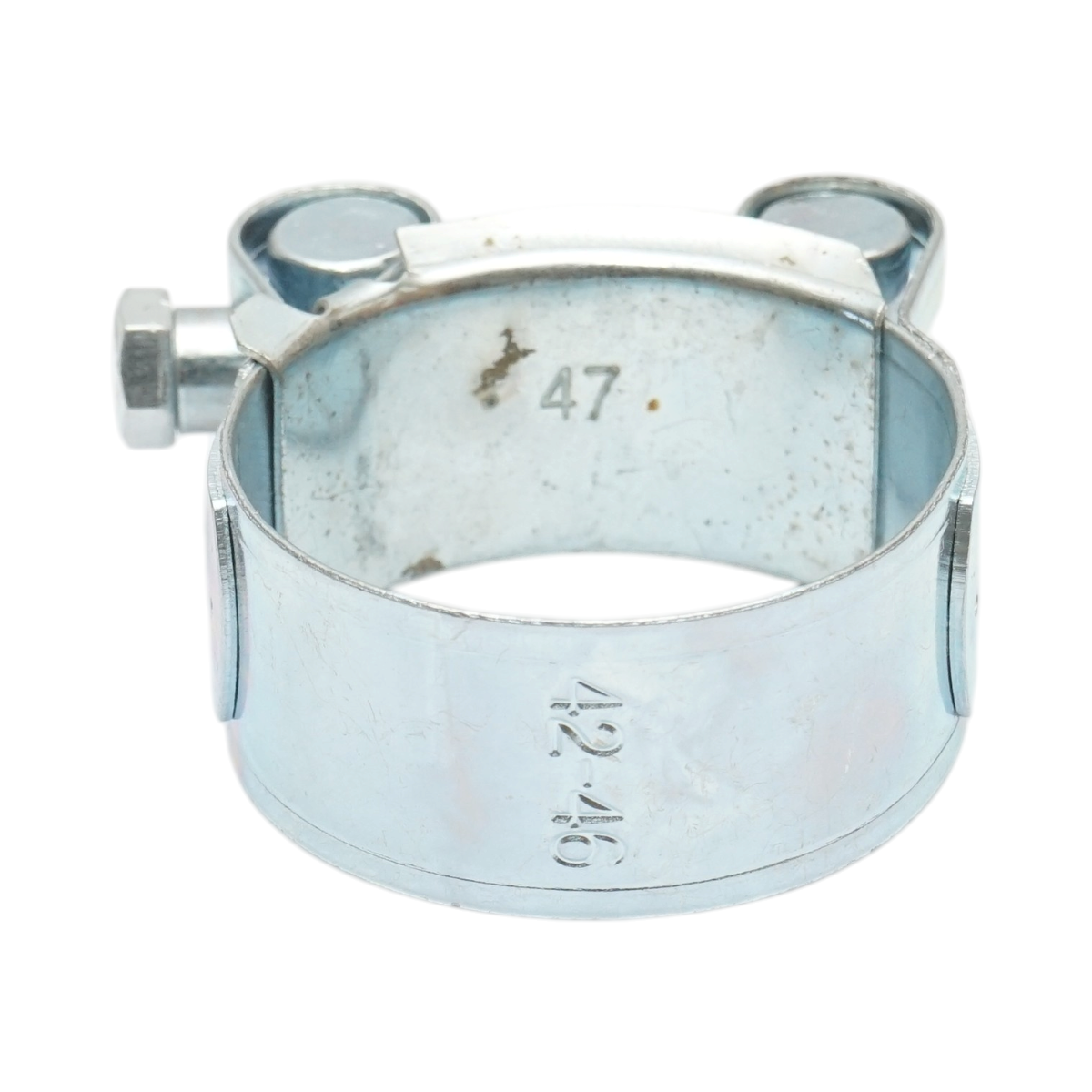 Colier forta, clema metalica zincata cu surub W1 pentru furtunuri 42-46mm Breckner Germany - imagine 2