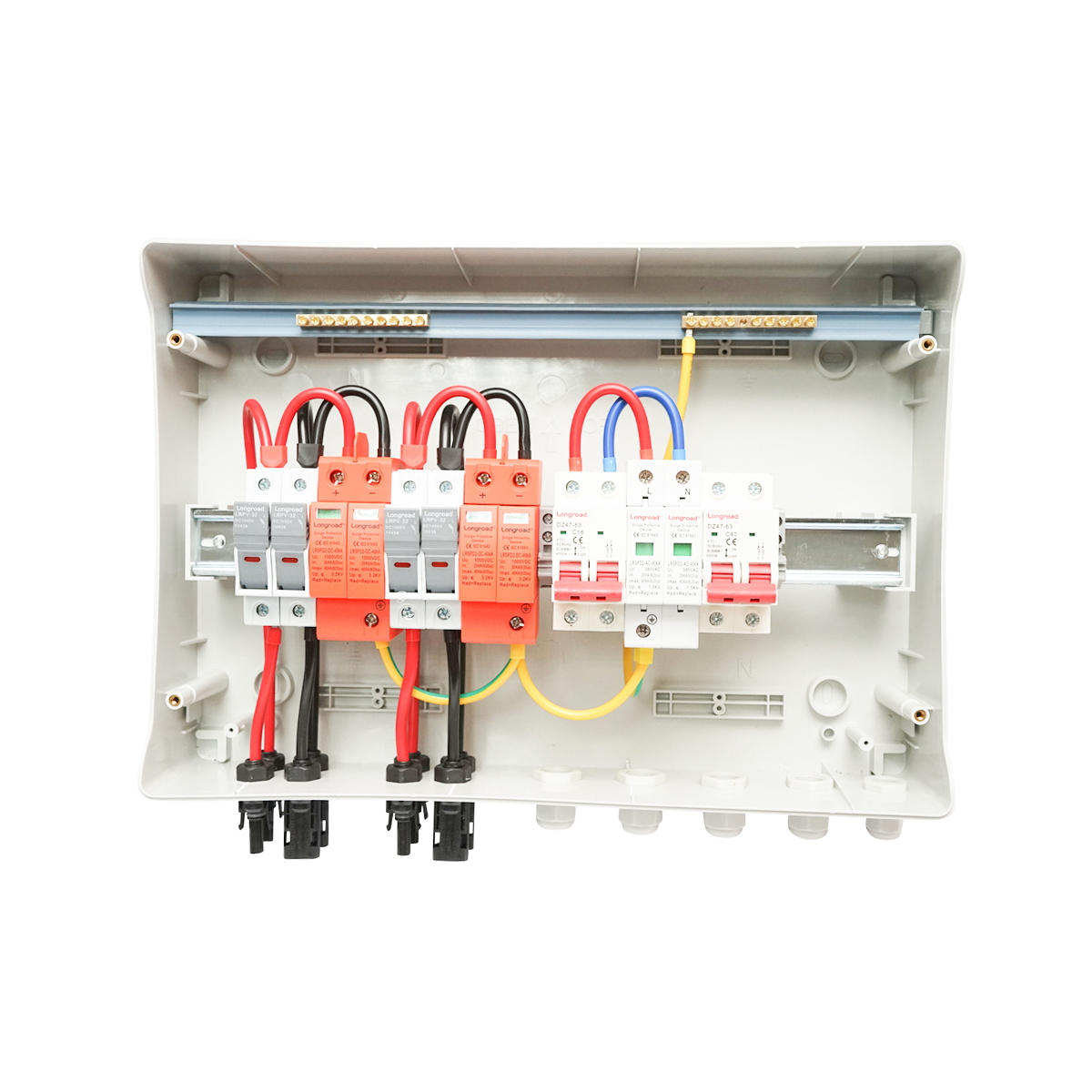 Tablou sigurante echipat DC/AC pentru sisteme fotlvotaice 3-6KW cu invertoare ON/OFF Grid prosumator - imagine 2