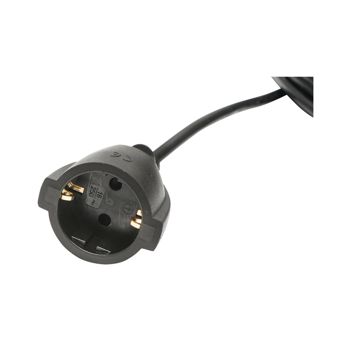 Cablu prelungitor pentru curent, lungime 50 metri cu priza si fisa tip Schuko 3x1.5mm negru 16A, 220V-250V Breckner Germany - imagine 2