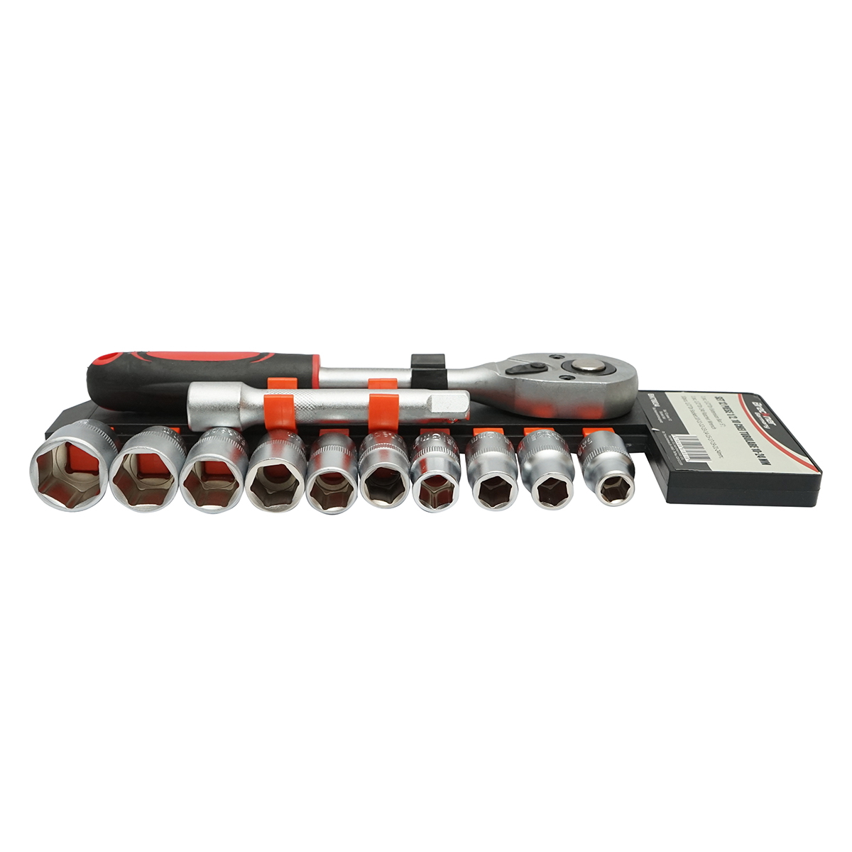 Set clichet reversibil 1/2 cu 10 tubulare si extensie Cr-V Breckner Germany - imagine 2