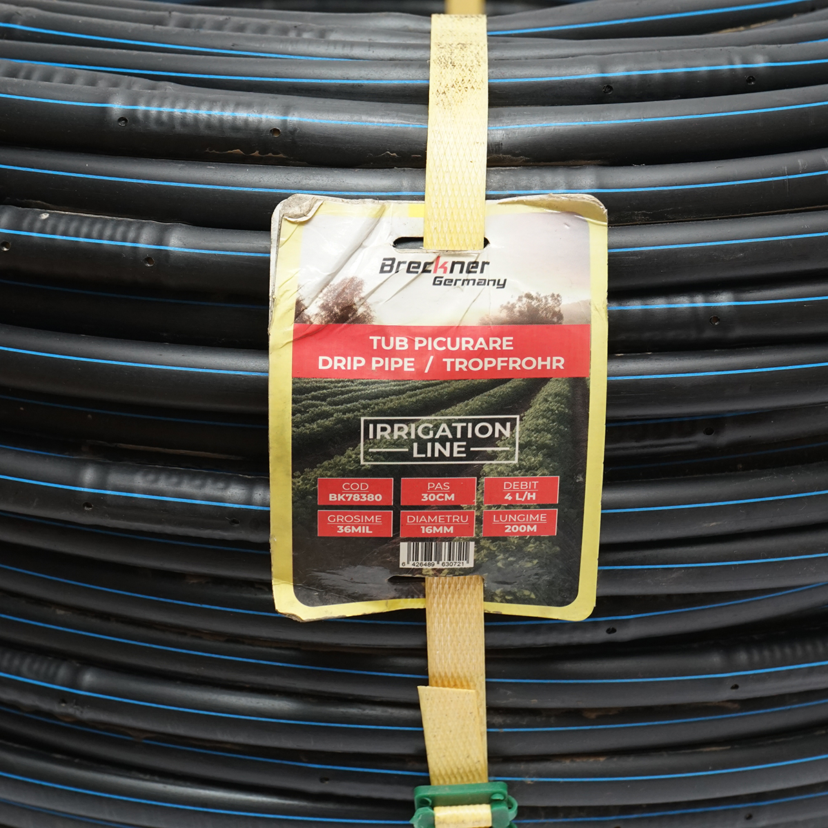 Tub picurare apa, rola 200M 4L/H, D16mm. pas 30cm Breckner Germany - imagine 2