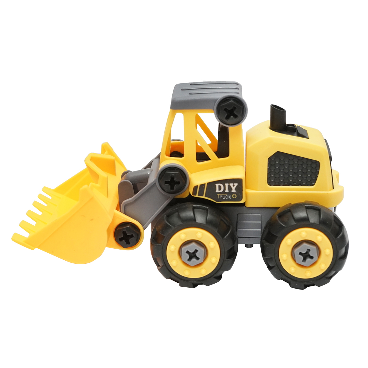 Jucarie buldozer galben tip Montessori copii +3 ani - imagine 2