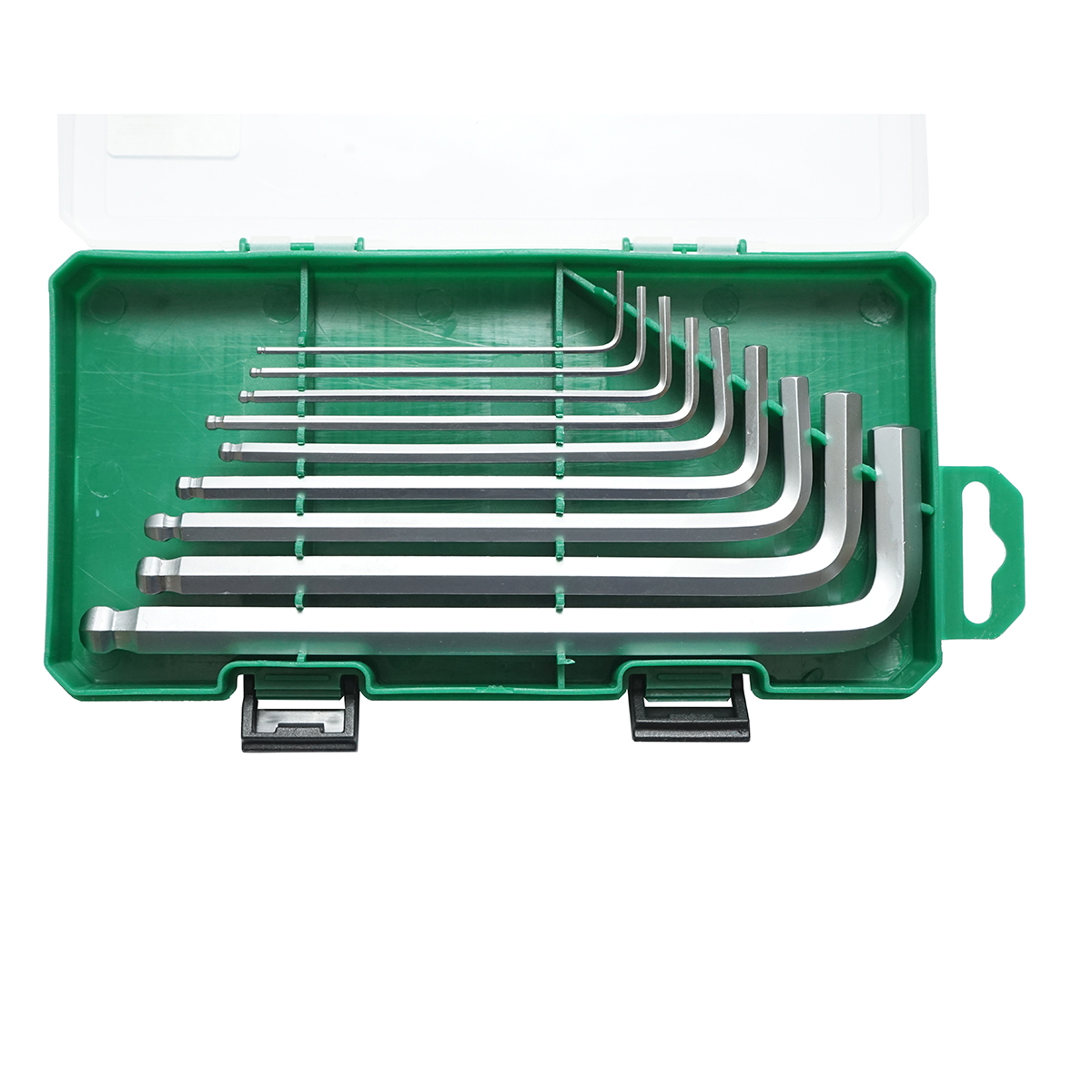Set 9 chei imbus hexagonale 1.5-10mm cu brat lung si varf sferic - imagine 2
